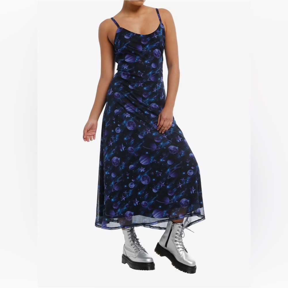 Cosmic Aura Dark Planet Cami Maxi Dress